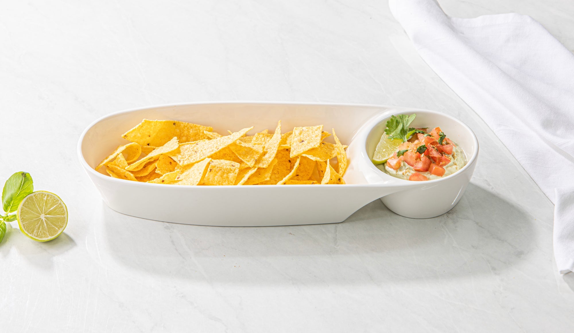 Ladelle Alto Serve & Share Oval Chip & Dip Bowl