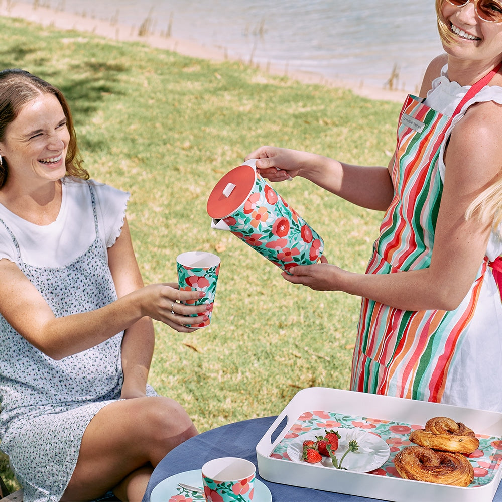 Annabel Trends Linen Apron Sherbet Ribbons