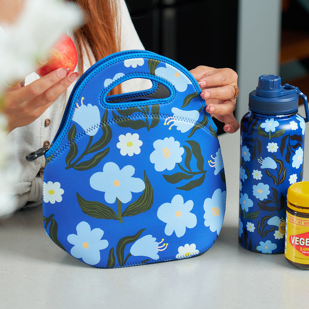 Annabel Trends Neoprene Lunch Bag Nocturnal Blooms