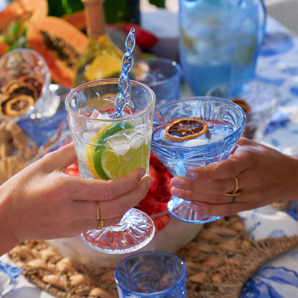 Annabel Trends Goblet Glass Set Palm Tree Clear