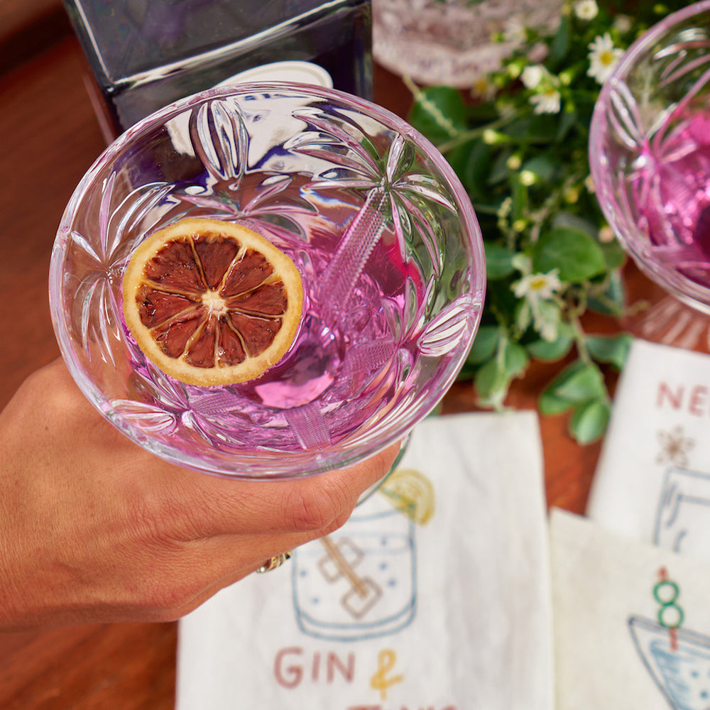 Annabel Trends Cocktail Glass Set Palm Tree Clear