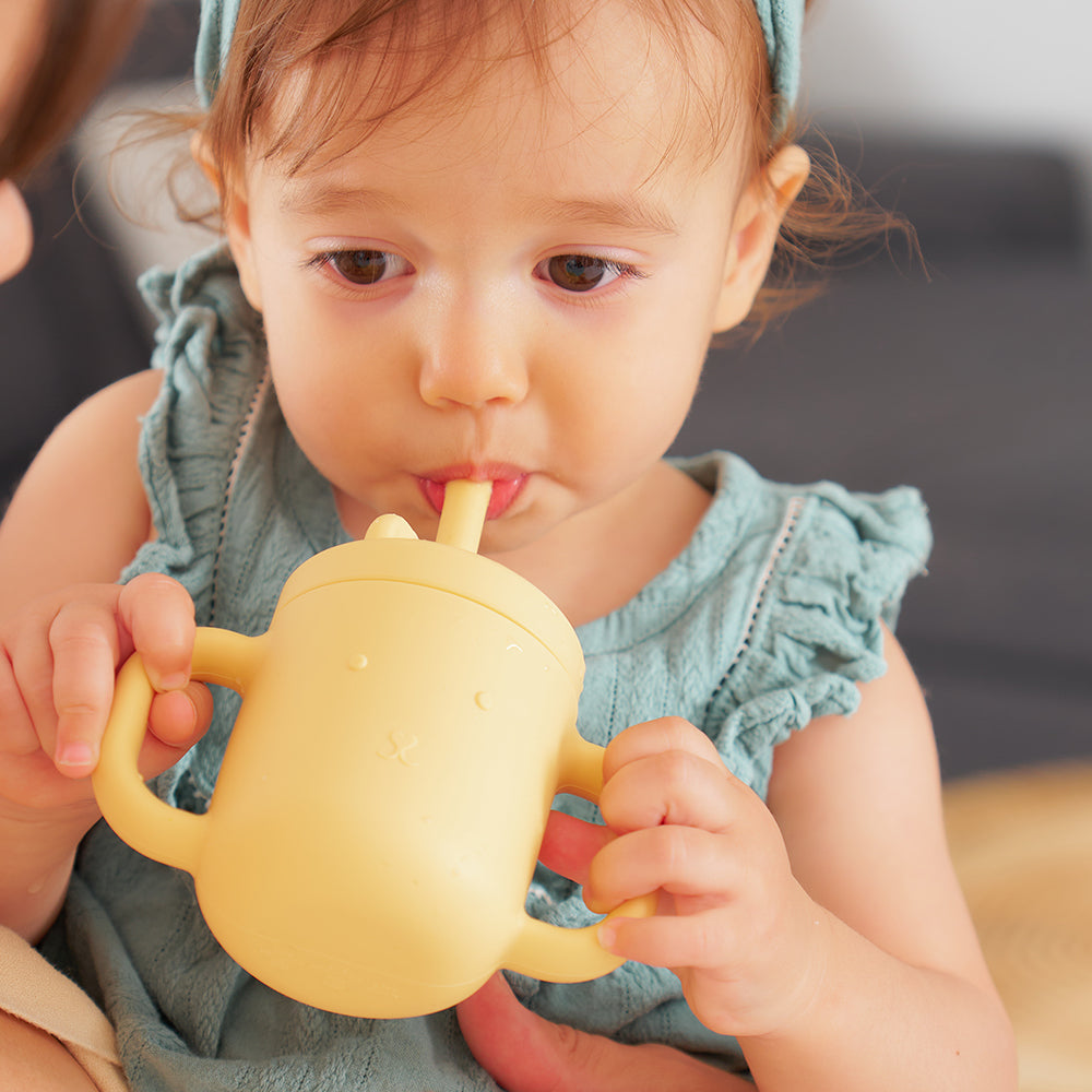 Annabel Trends Mini Sippi Bear with Handles Lemon