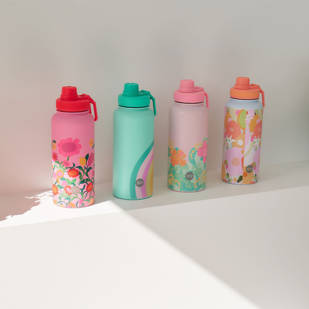 Annabel Trends Stainless Steel Watermate Drink Bottle 950ml Magpie Floral