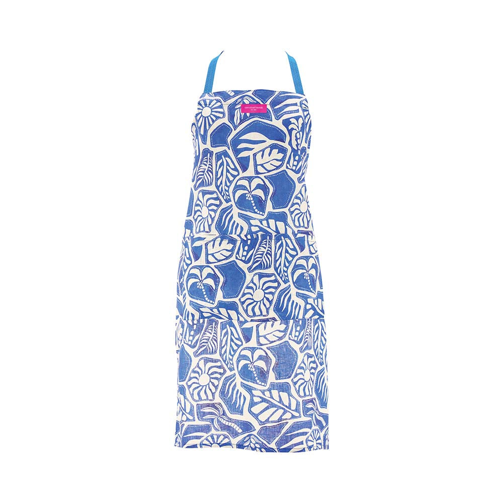 Annabel Trends Linen Cotton Apron Blue Oasis