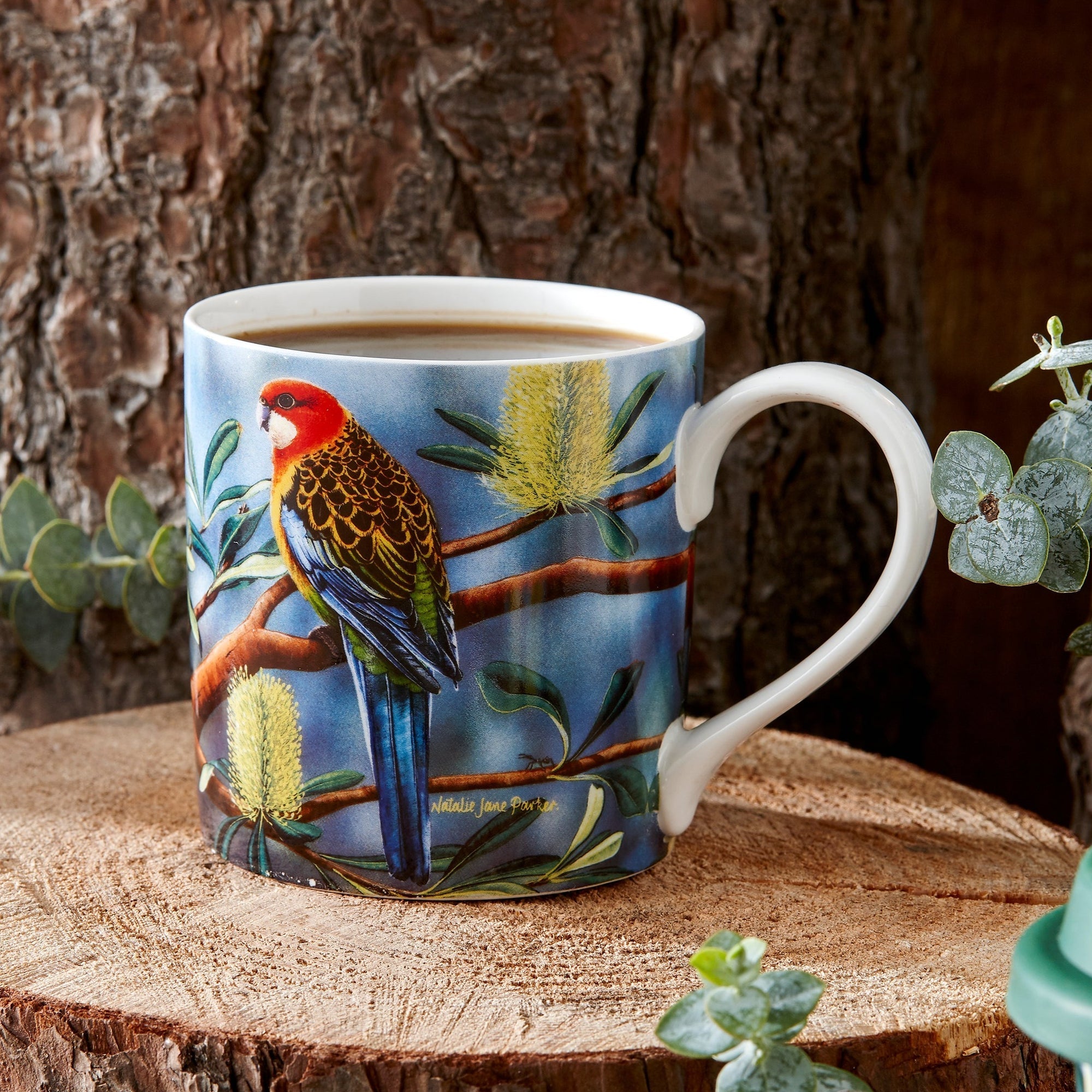 Ashdene Aus Bird & Flora Rosella & Banksia Mug
