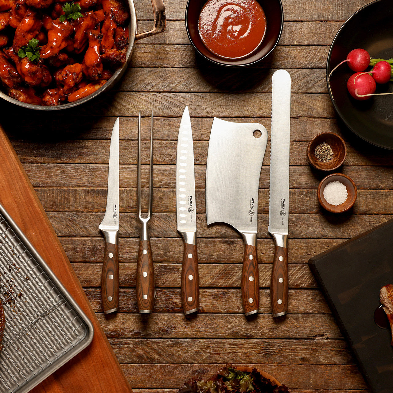 Messermeister Avanta 6 Piece Pakkawood Pro BBQ Knife Set