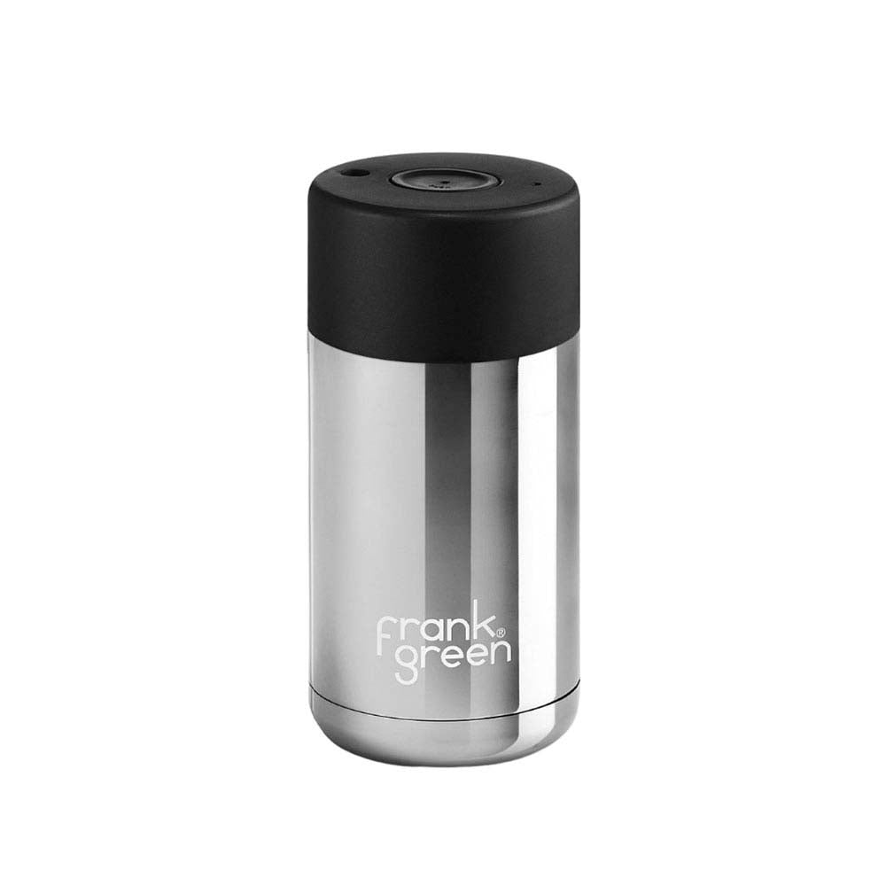 frank green 12oz Ceramic Reusable Cup - Chrome Silver/Midnight
