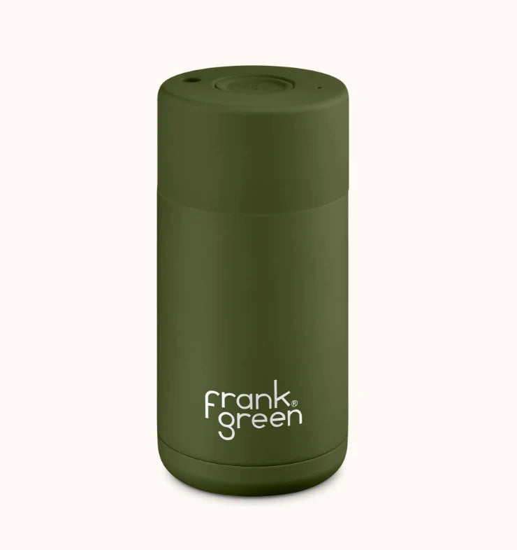 frank green 12oz Ceramic Reusable Cup - Khaki