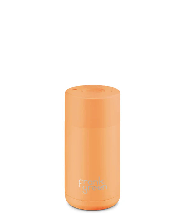 Frank Green 12oz Ceramic Reusable Cup - Neon Orange