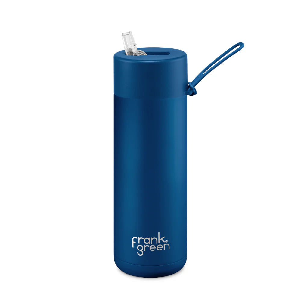 Frank Green 20oz Reusable Bottle (straw) - Deep Ocean
