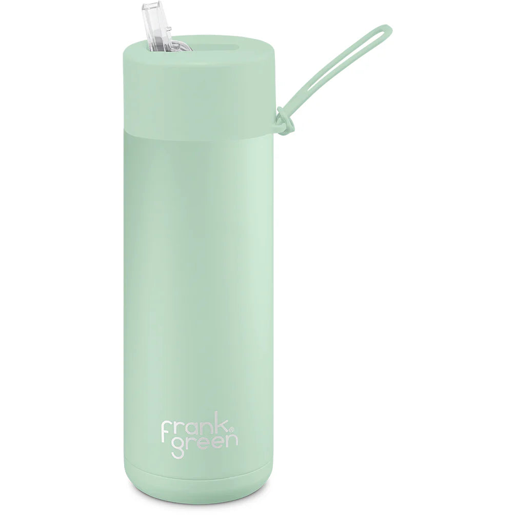 Frank Green 20oz Reusable Bottle (straw) - Mint Gelato
