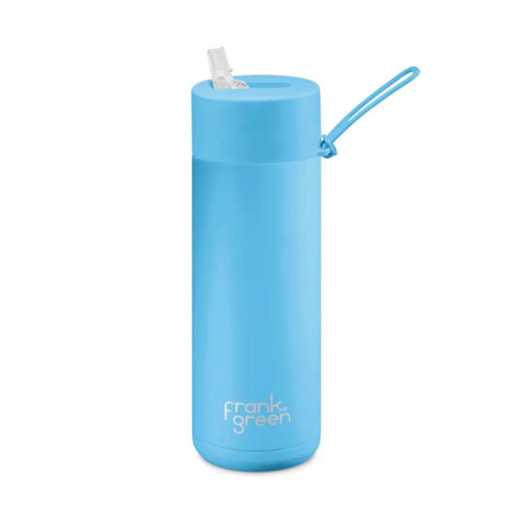 Frank Green 20oz Reusable Bottle (straw) - Sky Blue