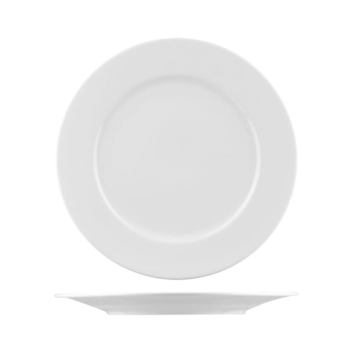 AFC Bistro Cafe & Tableware Round Plate Wide Rim 305mm White