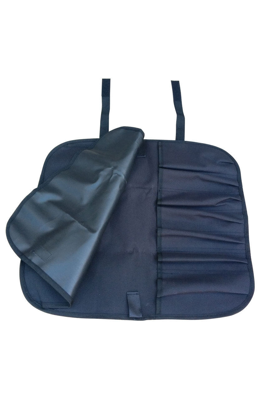Chef Works 7 Pocket Black Knife Wrap Bag - Black
