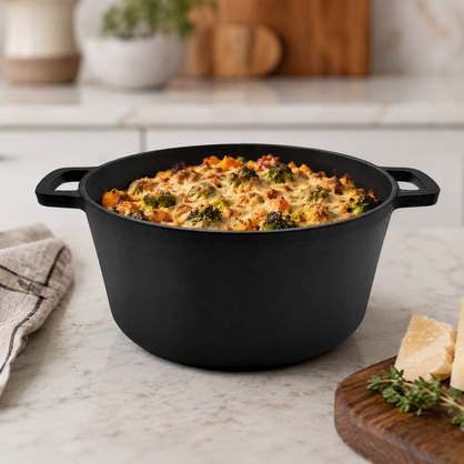 Brunswick Bakers Pre-Seasoned Cast Iron Deep Casserole 28cm