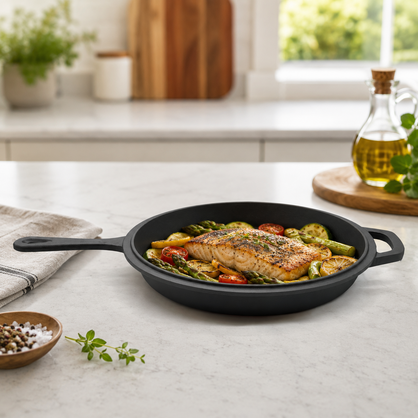 Brunswick Bakers Pre-Seasoned Cast Iron Bread Pan and Lid 26cm