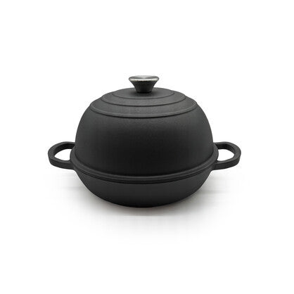 Brunswick Bakers Pre-Seasoned Cast Iron Bread Pan with Dome Lid 26cm