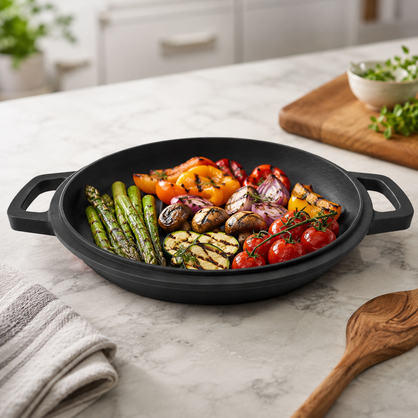 Brunswick Bakers Pre-Seasoned Cast Iron Casserole 26cm