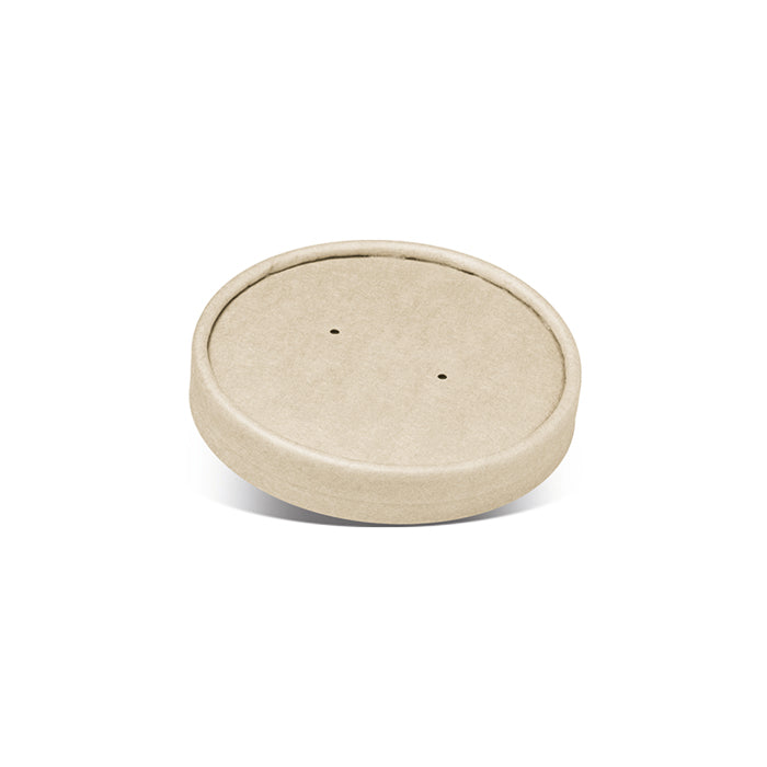 ecoware PLA Coated Bamboo Paper Lid Fits 4oz 8oz 12oz Bamboo Bowl (Carton of 1000)