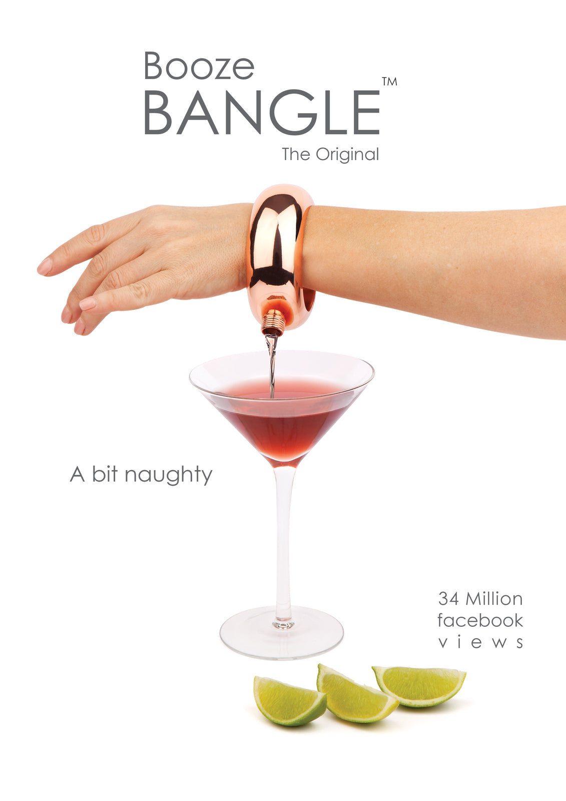 Booze Bangle in Rose Gold