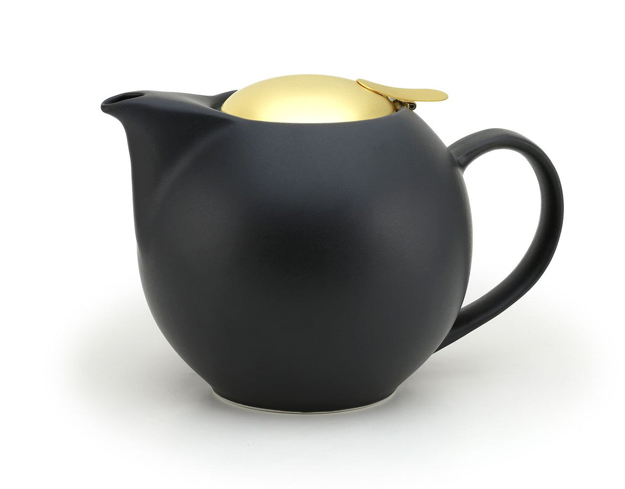 Zero Japan Nobu Black Universal Teapot 450ml with Gold Lid
