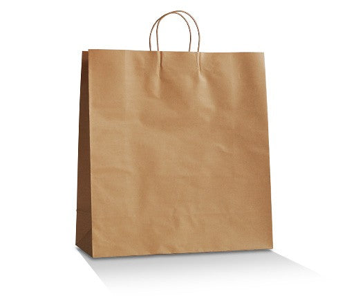 ecoware Brown Kraft Bag Twisted Paper Handle Large (Carton of 250)