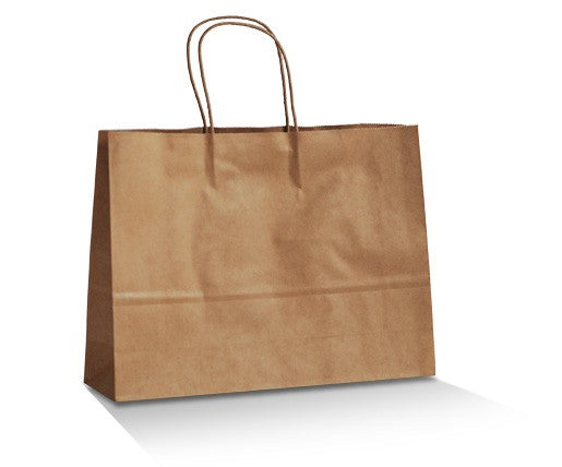 ecoware Brown Kraft Bag Twisted Paper Handle Medium Boutique (Carton of 250)