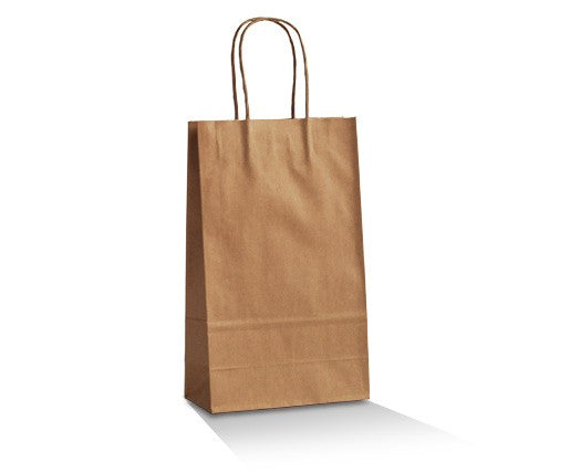 ecoware Brown Kraft Bag Twisted Paper Handle Small (Carton of 500)