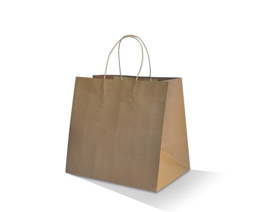ecoware Brown Kraft Takeaway Bag Twisted Paper Handle (Carton of 150)