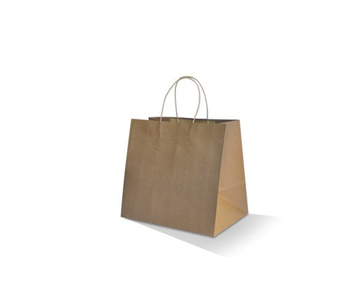 ecoware Brown Kraft Bag Twisted Paper Handle Takeaway Small (Carton of 250)