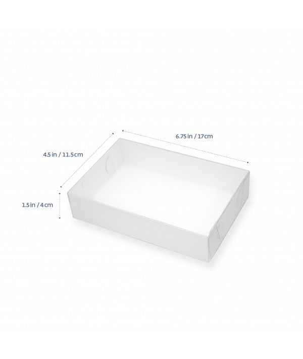 LOYAL Biscuit Box Clear Lid Rectangle Holds 2 (6.75x4.5x1.5")