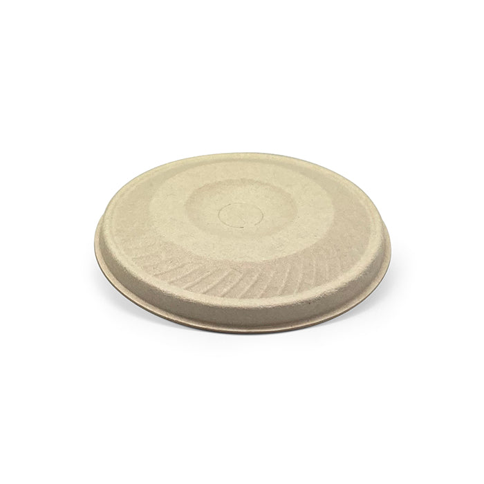 ecoware Bagasse 90mm Flat Cup Lid Natural (Carton of 1000)
