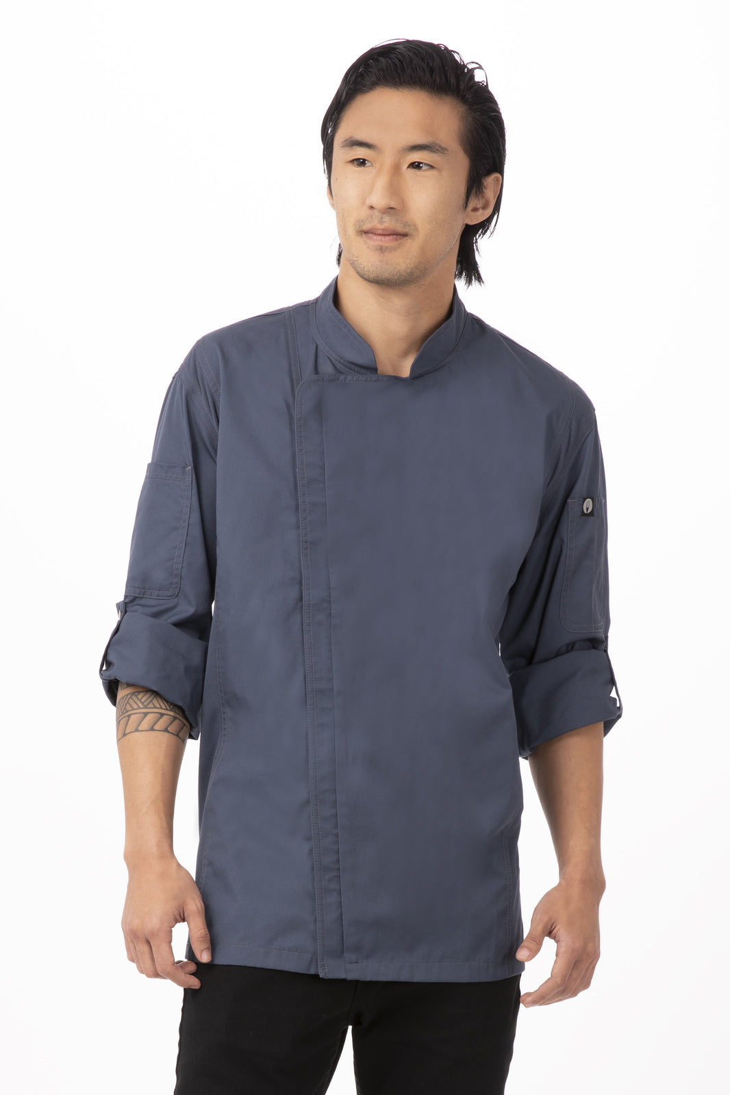 Chef Works Hartford Men's Chef Jacket - Blue