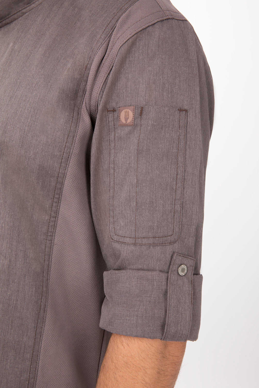 Chef Works Hartford Men's Chef Jacket - Graphite Grey