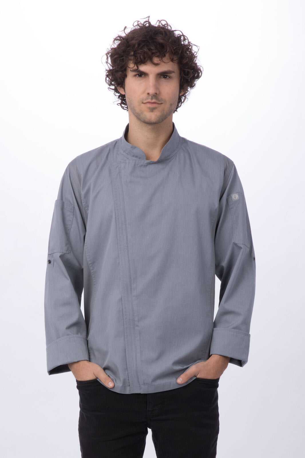 Chef Works Hartford Men's Chef Jacket - Grey