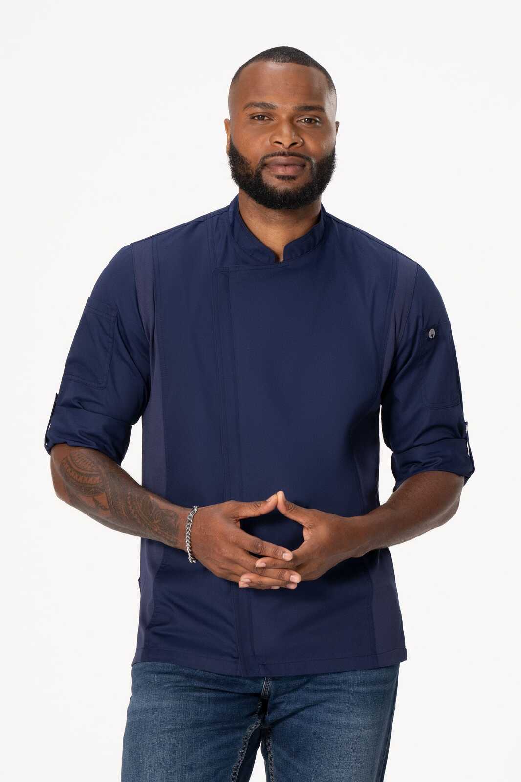 Chef Works Hartford Men's Chef Jacket - Navy