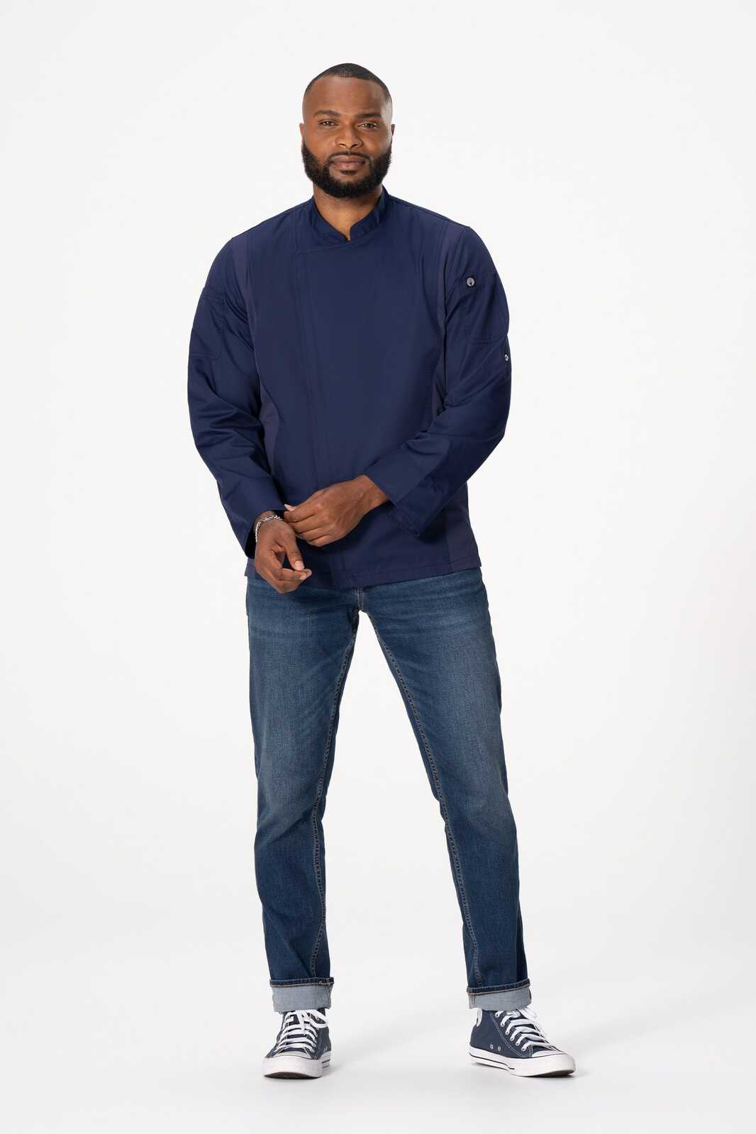 Chef Works Hartford Men's Chef Jacket - Navy