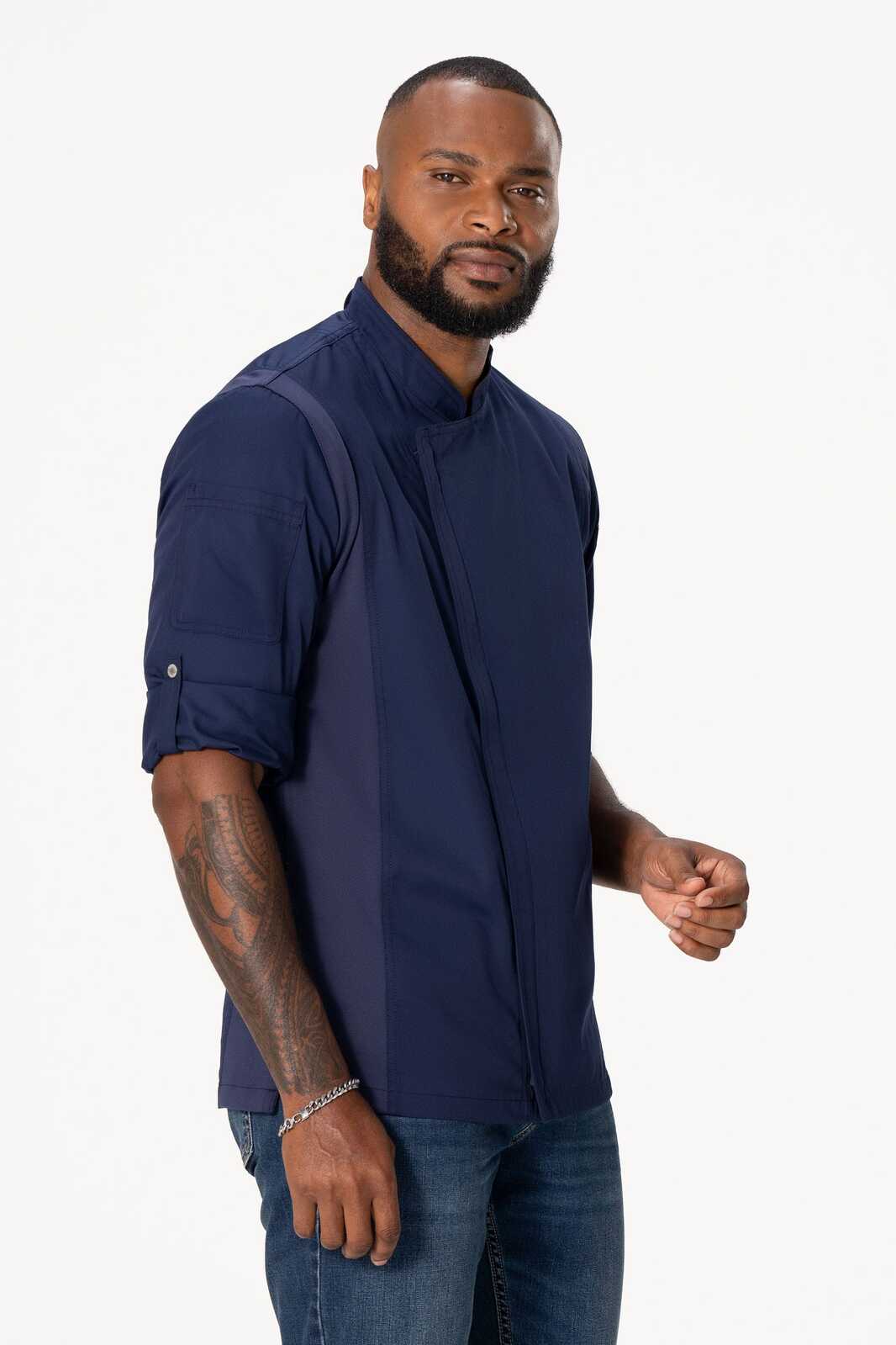 Chef Works Hartford Men's Chef Jacket - Navy