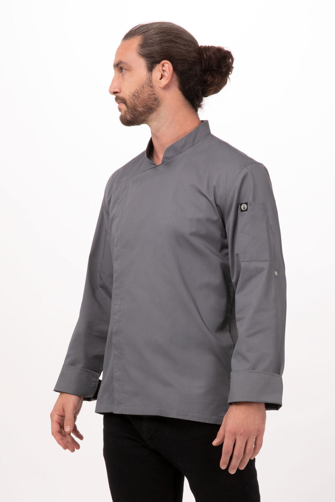 Chef Works Lansing Men's Chef Jacket - Grey