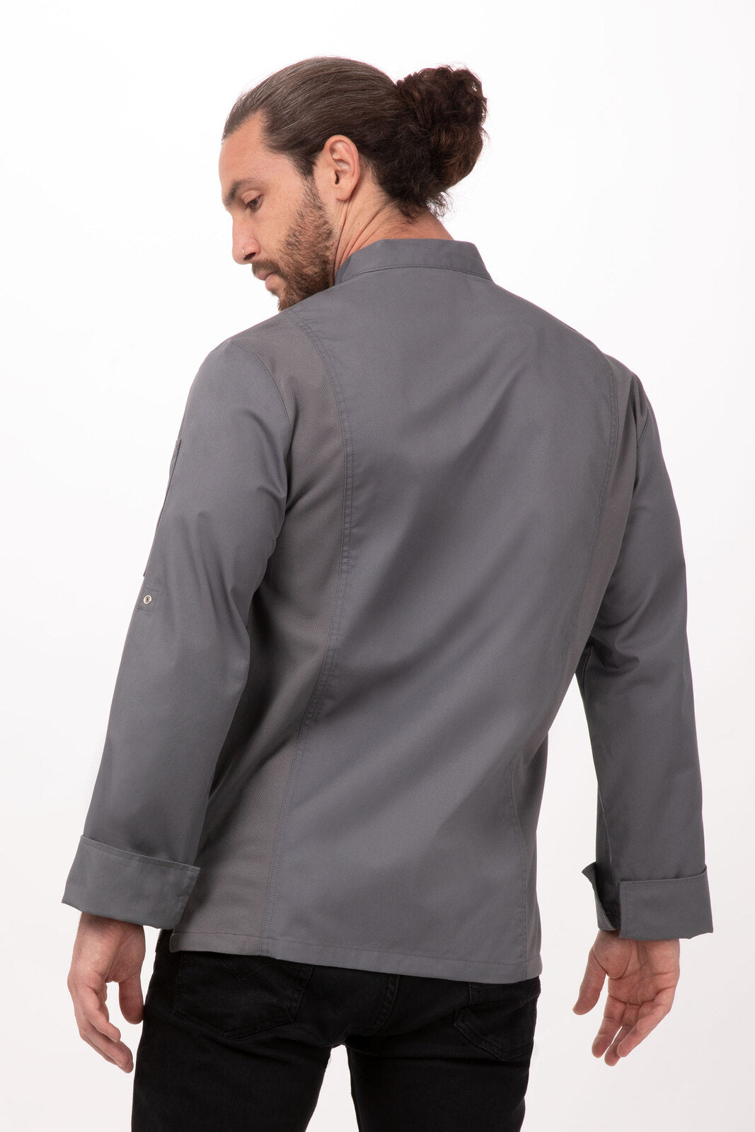 Chef Works Lansing Men's Chef Jacket - Grey