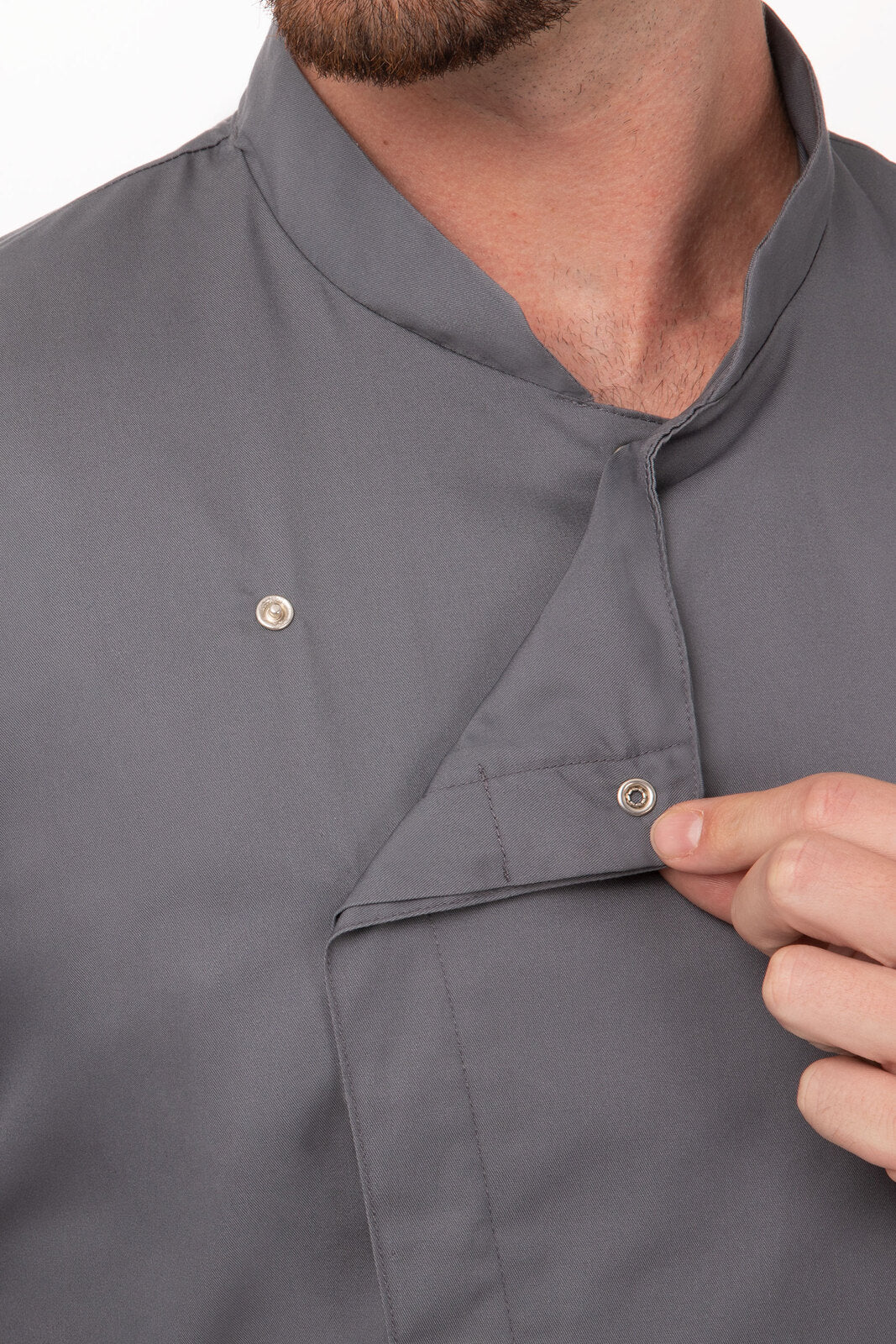 Chef Works Lansing Men's Chef Jacket - Grey