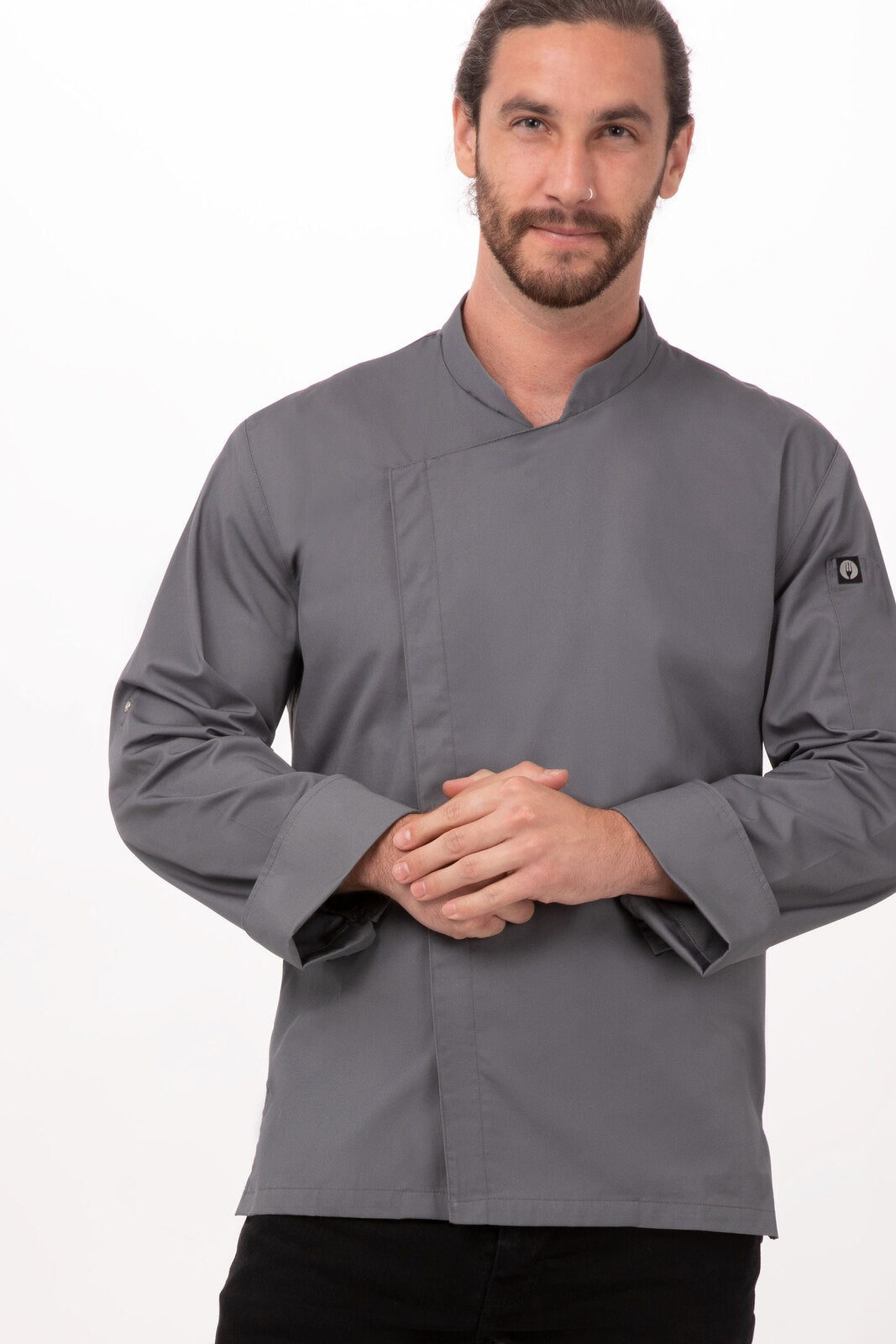 Chef Works Lansing Men's Chef Jacket - Grey