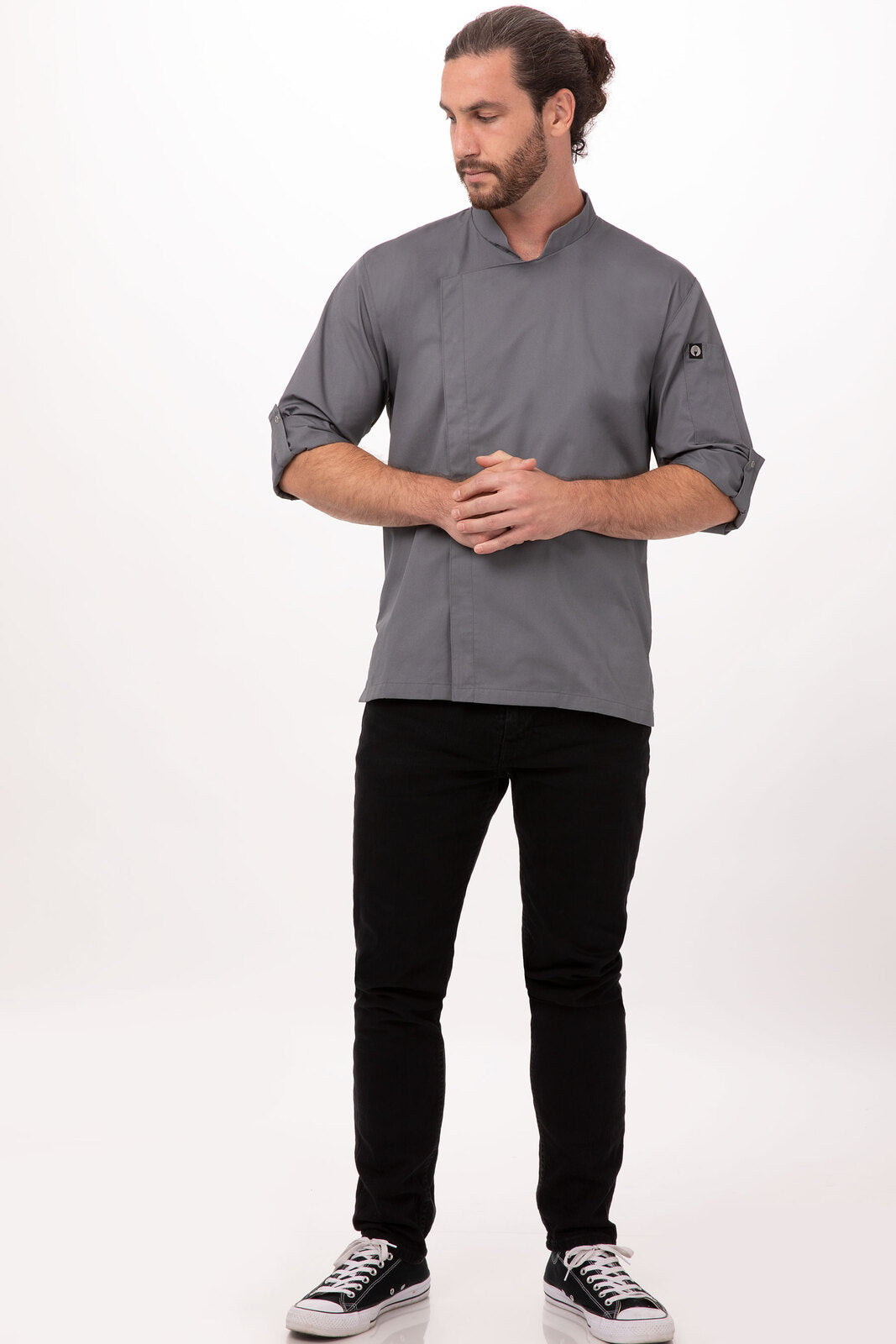 Chef Works Lansing Men's Chef Jacket - Grey