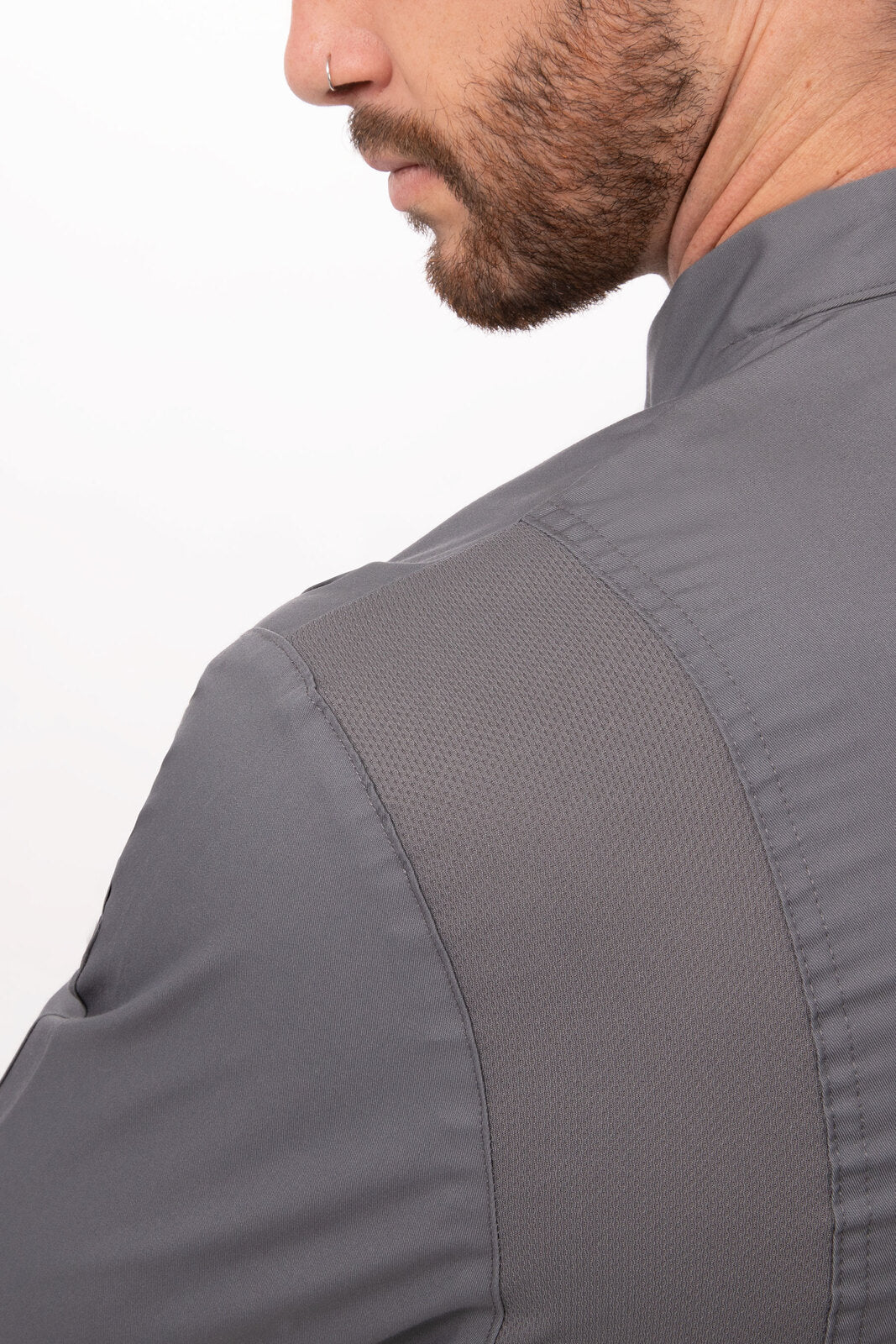 Chef Works Lansing Men's Chef Jacket - Grey