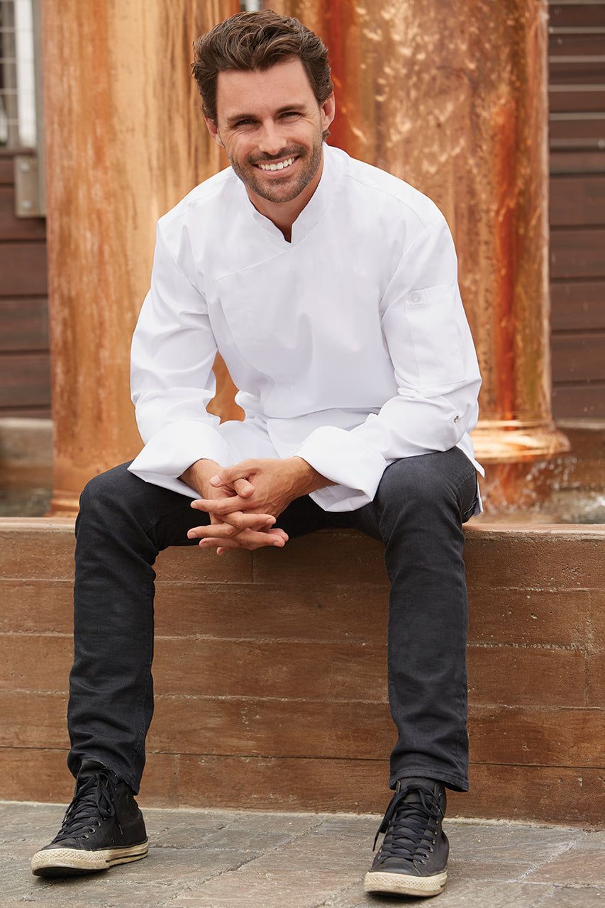 Chef Works Lansing Men's Chef Jacket - White
