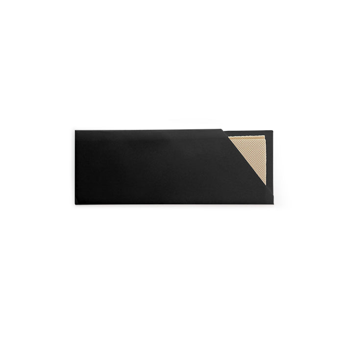 ecoware Black Cutlery Pouch with Bamboo Napkin (Carton of 1000)