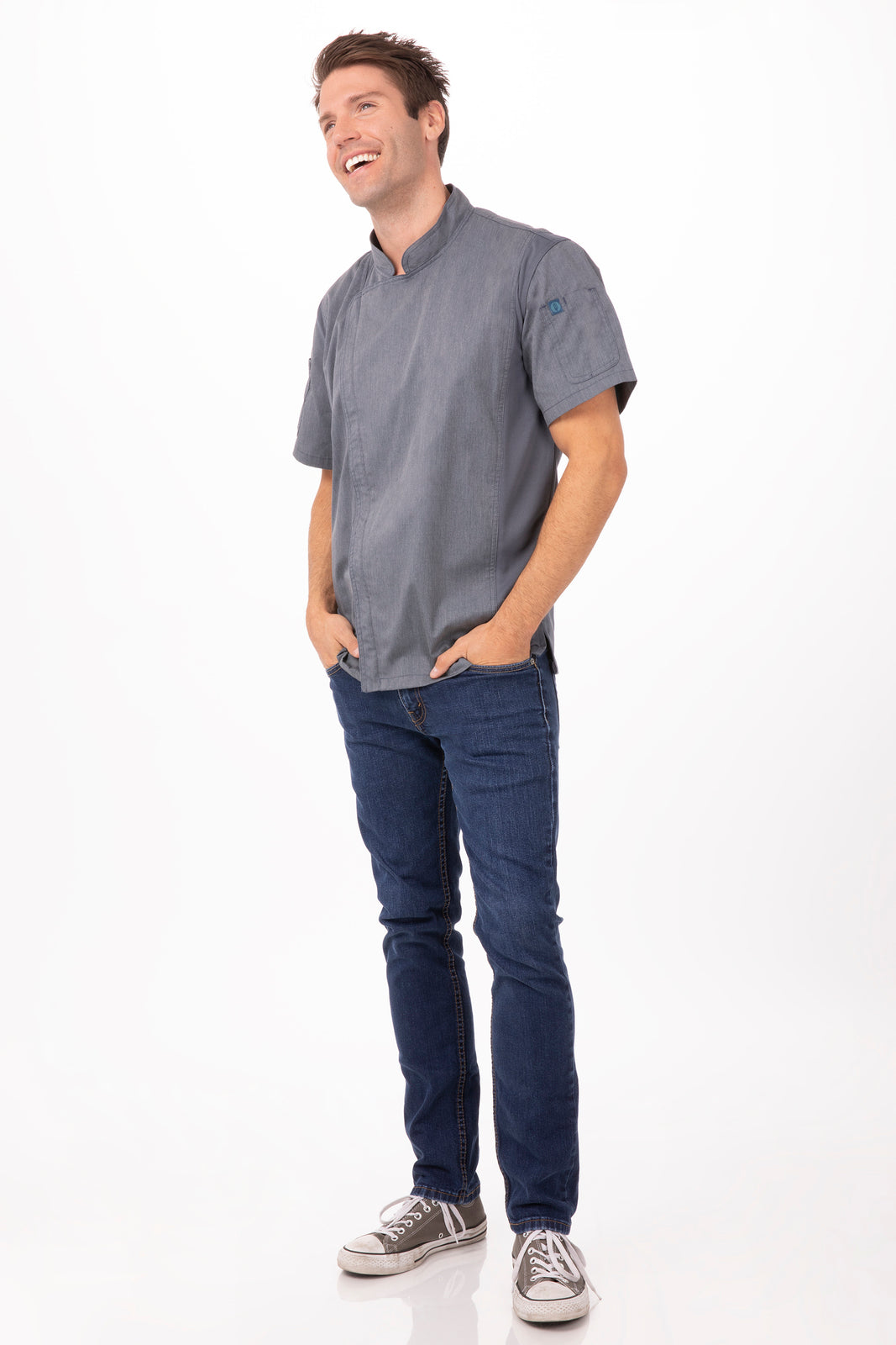 Chef Works Springfield Men's Chef Jacket - Ink Blue