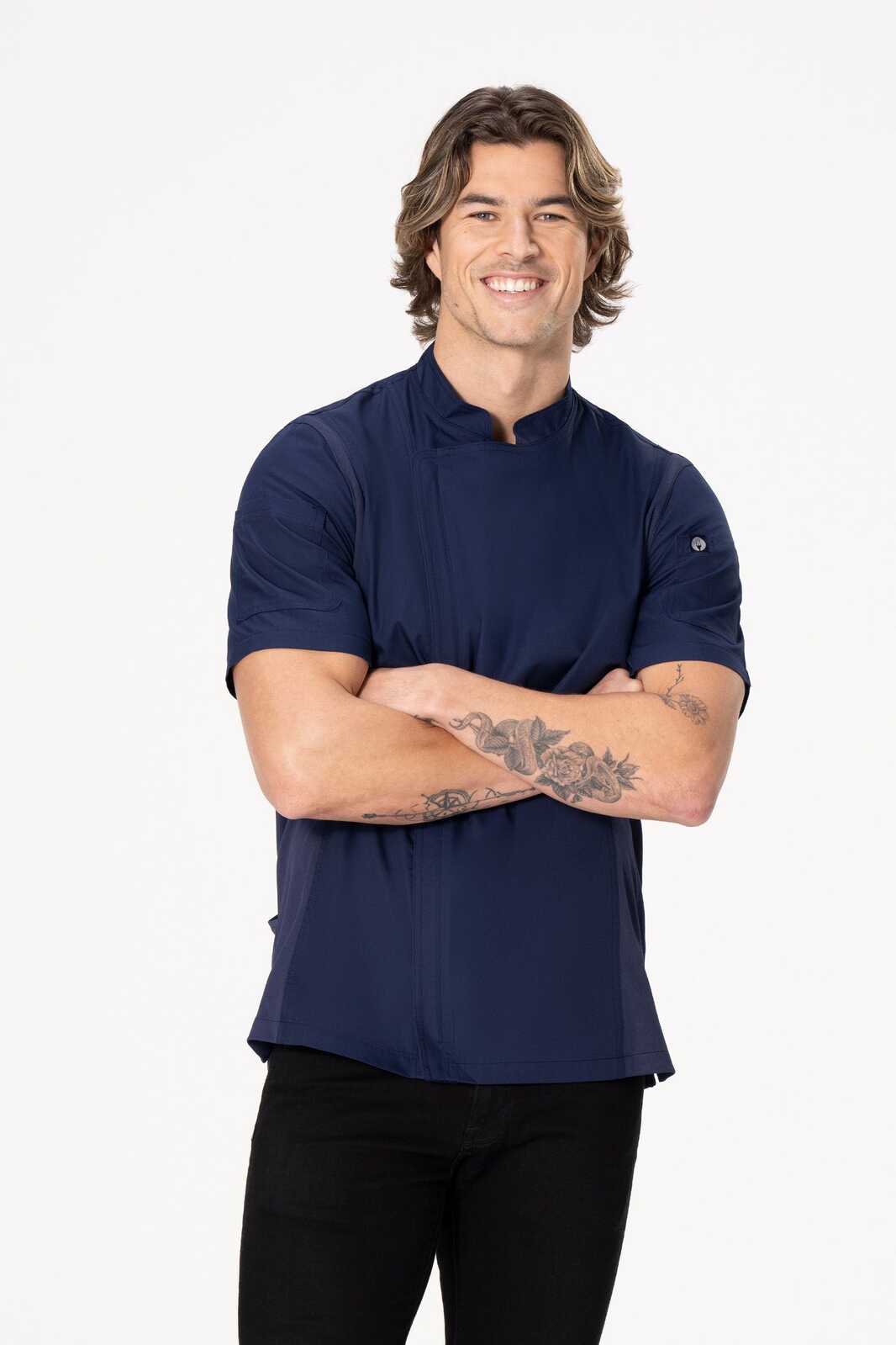 Chef Works Springfield Men's Chef Jacket - Navy