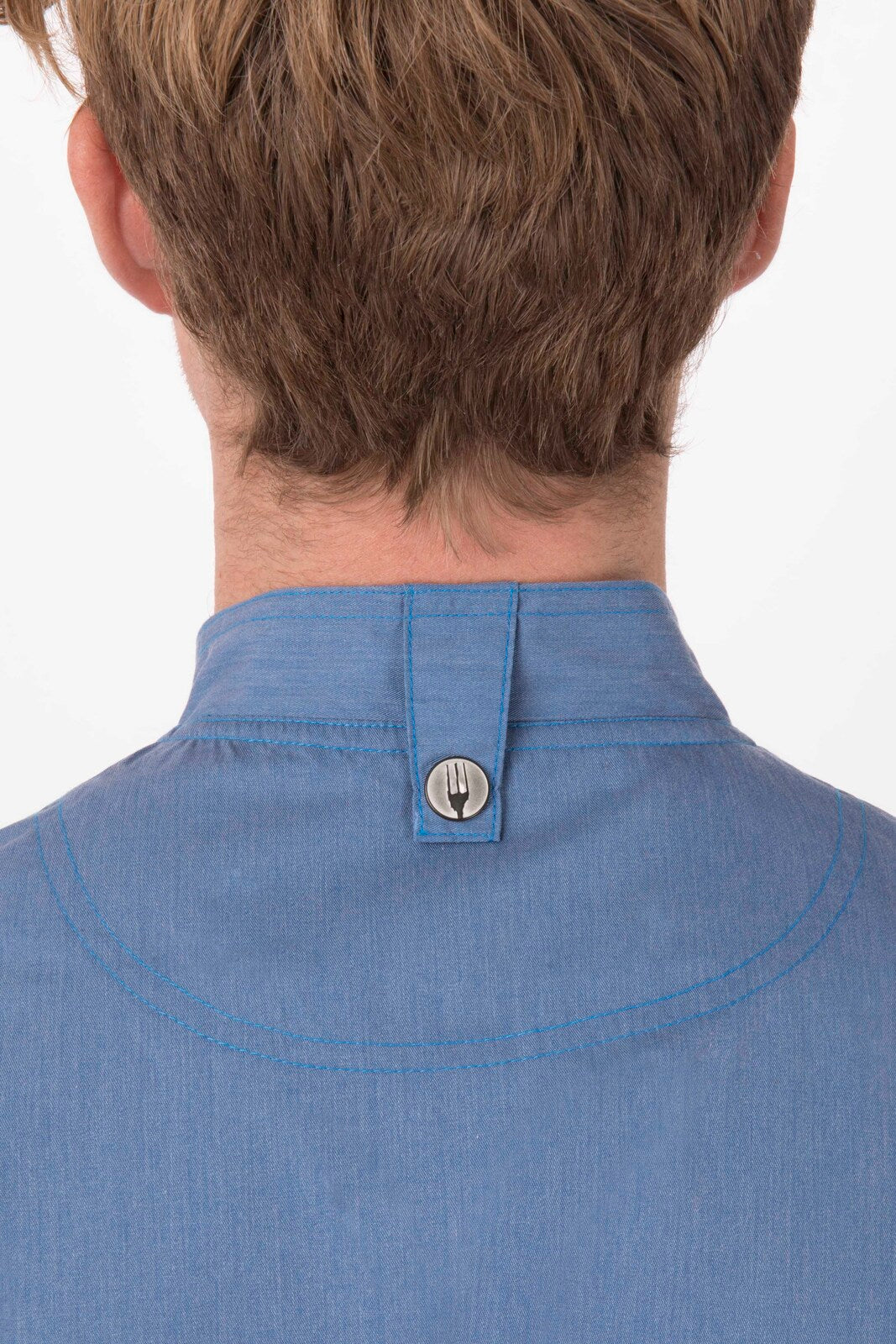 Chef Works Springfield Men's Chef Jacket - Sky Blue