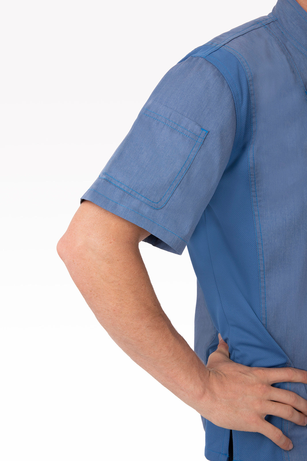 Chef Works Springfield Men's Chef Jacket - Sky Blue